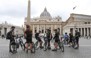 cyclists via francigena