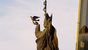 Image of St. John Paul II at the Shrine of Divine Mercy in Krakow.