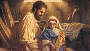 San José con Jesús niño.