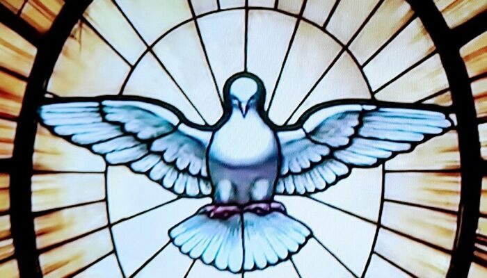 Vidriera del Espíritu Santo en San Pedro.