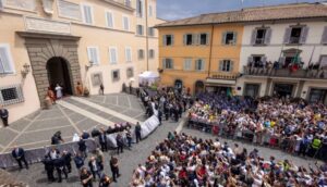 Papst Leo XIV., erster Angelus in Castelgandolfo.