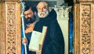 Der heilige Benedikt von Nursia.