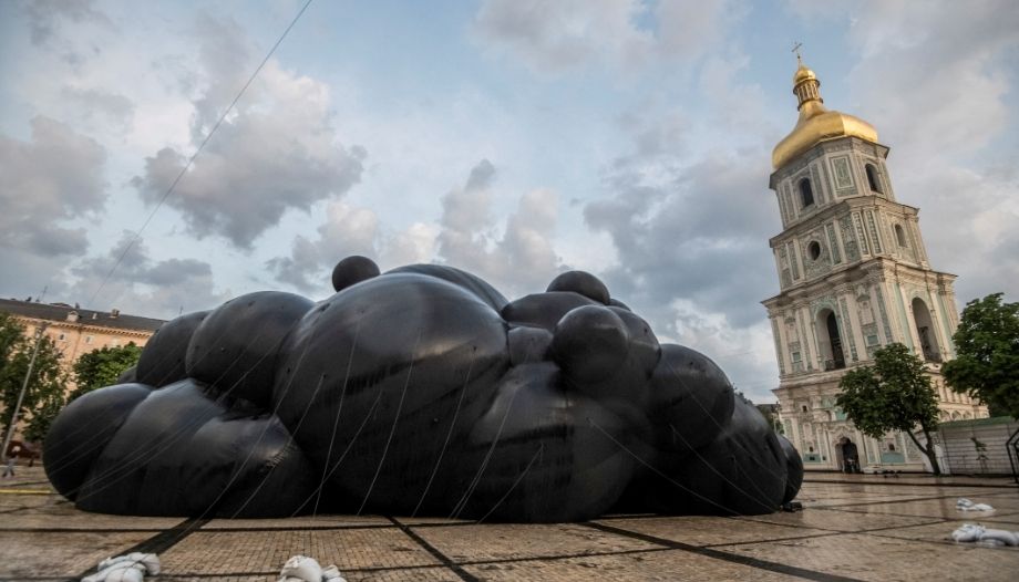 'Nube negra', en Kiev, Ucrania.
