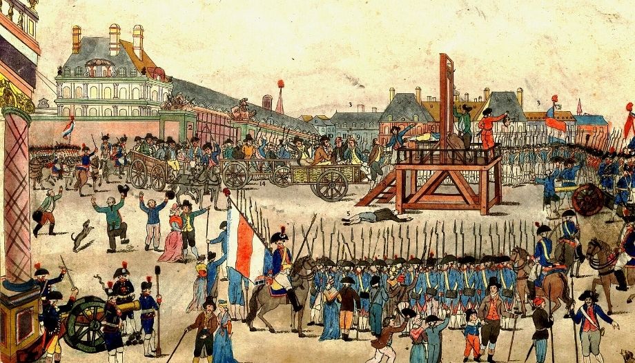 Ejecución de Robespierre en Francia, en 1794.