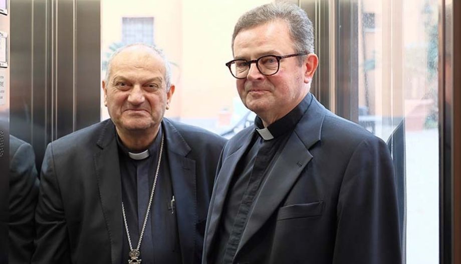 Arzobispo sirio de Homs, con Monseñor Paweł Ptasznik.