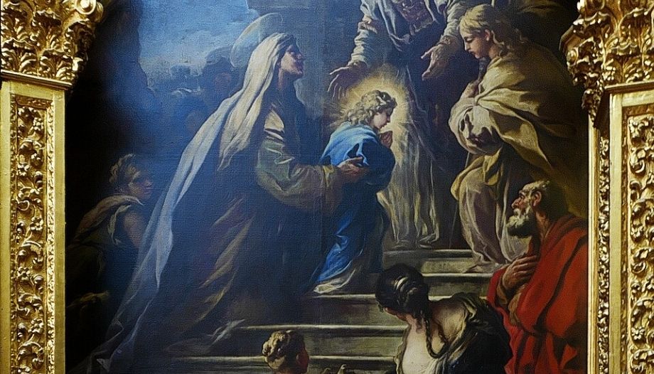Presentación de la Virgen María en el Templo. Luca Giordano.