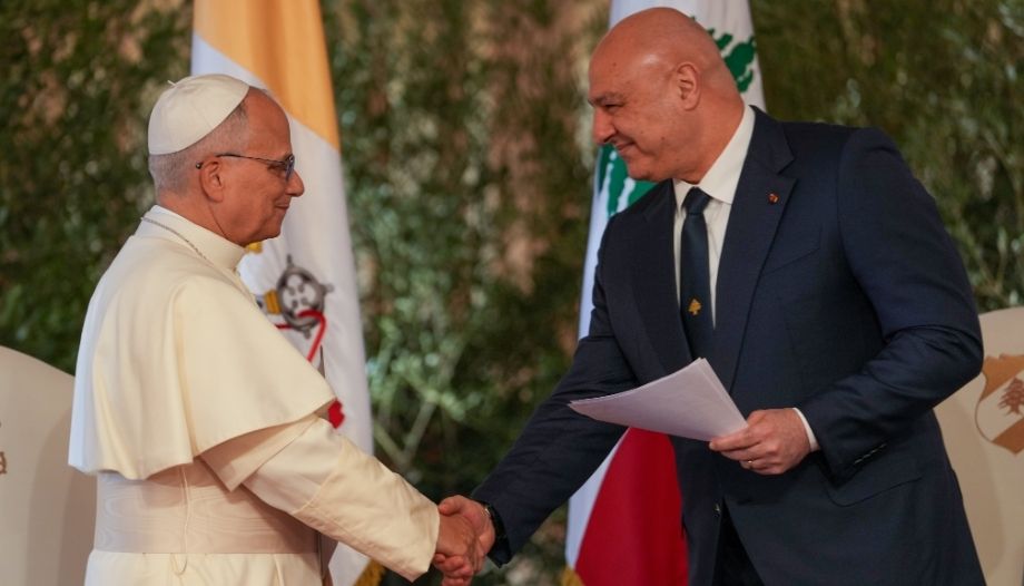Papa León XIV y presidente de Líbano