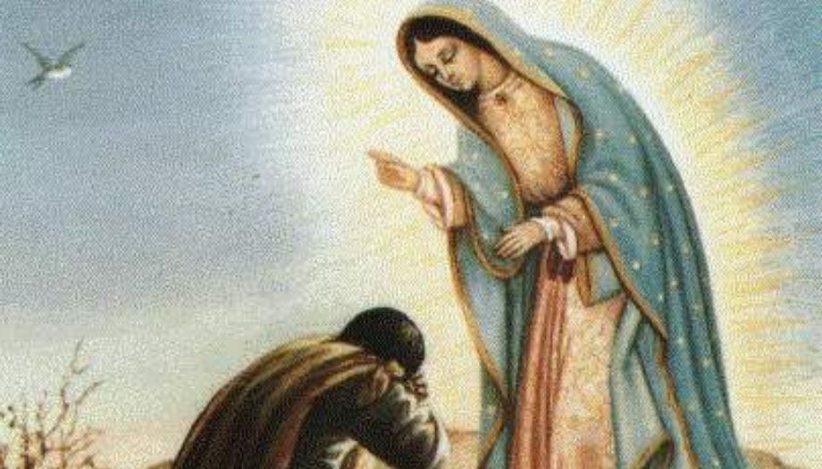 Virgen de Guadalupe se aparece a Juan Diego.