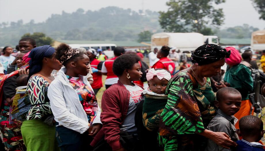 Familias congoleñas en Goma.