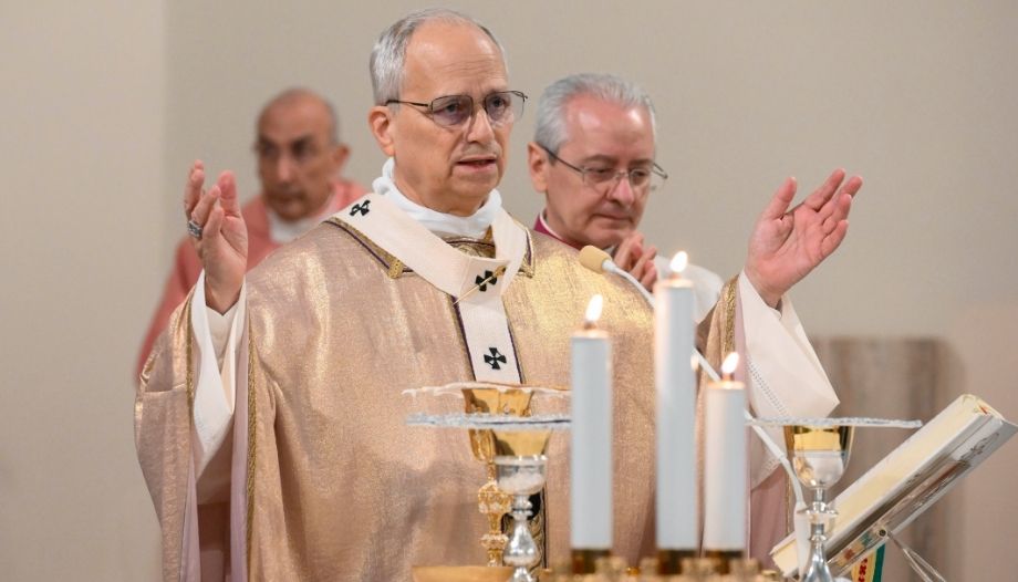 Papa León XIV. Misa en una parroquia romana, en marzo 2026.