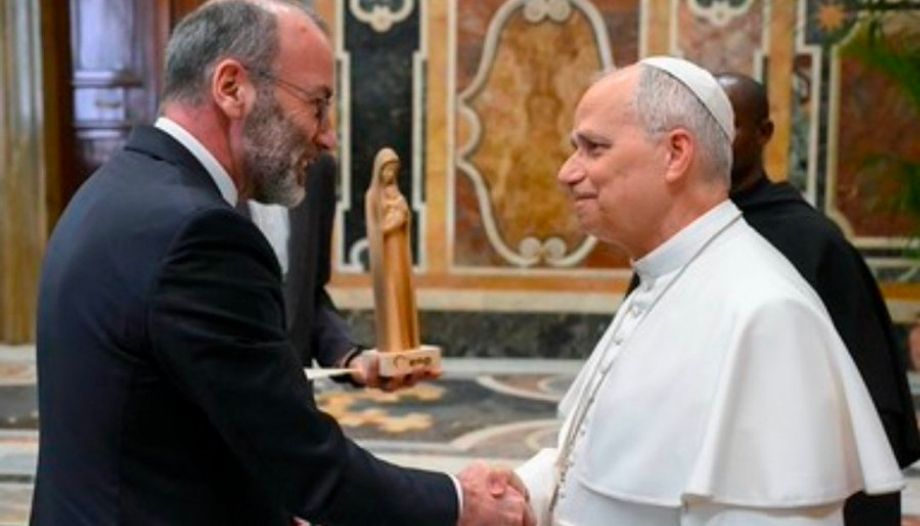 Papa recibe a Manfred Weber, presidente del PPE.